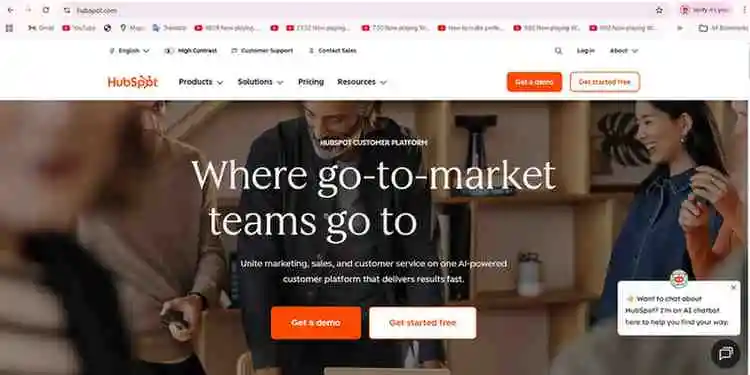 HubSpot AI marketing automation dashboard for CRM and email automation in USA